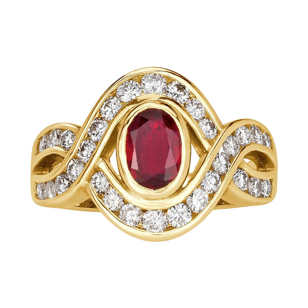 1.72ct Ruby and Diamond Vintage Ring