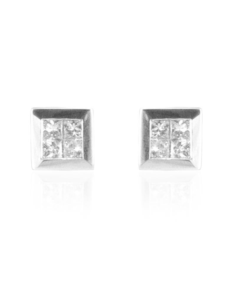 Every distinguished woman needs an illuminating pair of diamond studs in her collection. Perfect for daily wear and dressy occasions, these diamond earrings feature 1.72 carats total princess cut diamonds invisibly set to make a bold impact. The
