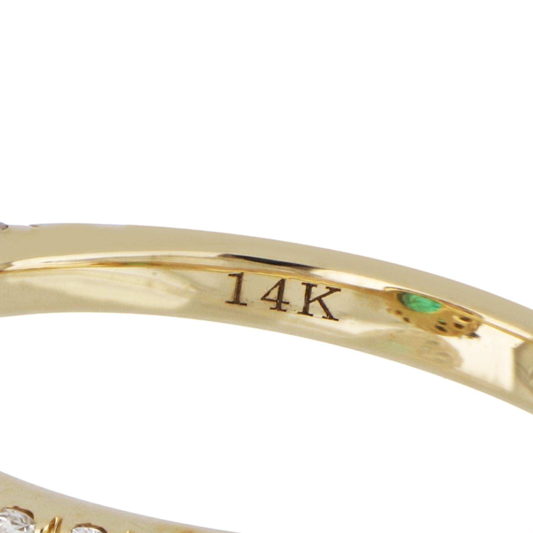 Oval Cut 1.73 Carat Emerald Ring with Diamonds in 14 Karat Yellow Gold