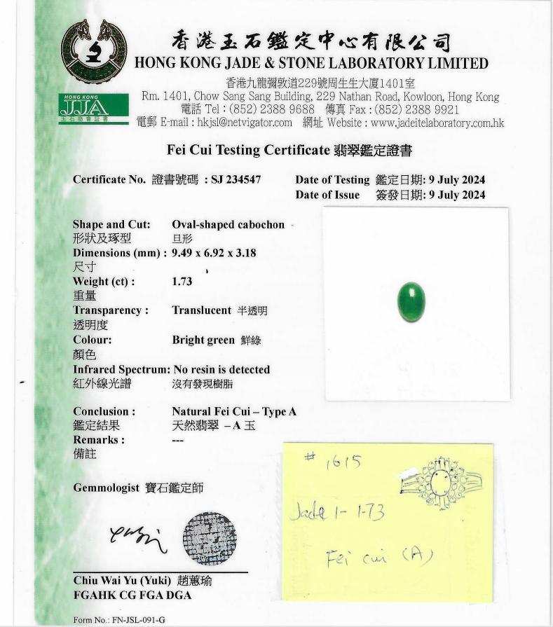 1.73 Carat Jadeite Jade Fei Cui & Diamond Halo Platinum Ballerina Filigree Ring For Sale 2