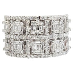 1.73 Carat Natural Diamond 14 Karat White Gold Ring
