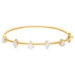 1.73 Carat SI/H Brilliante Bracelet en or jaune 18 carats Bijoux fins