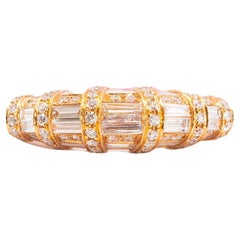 1.73 Carat Total Mixed-Cut Diamond Band in 18k Rose Gold