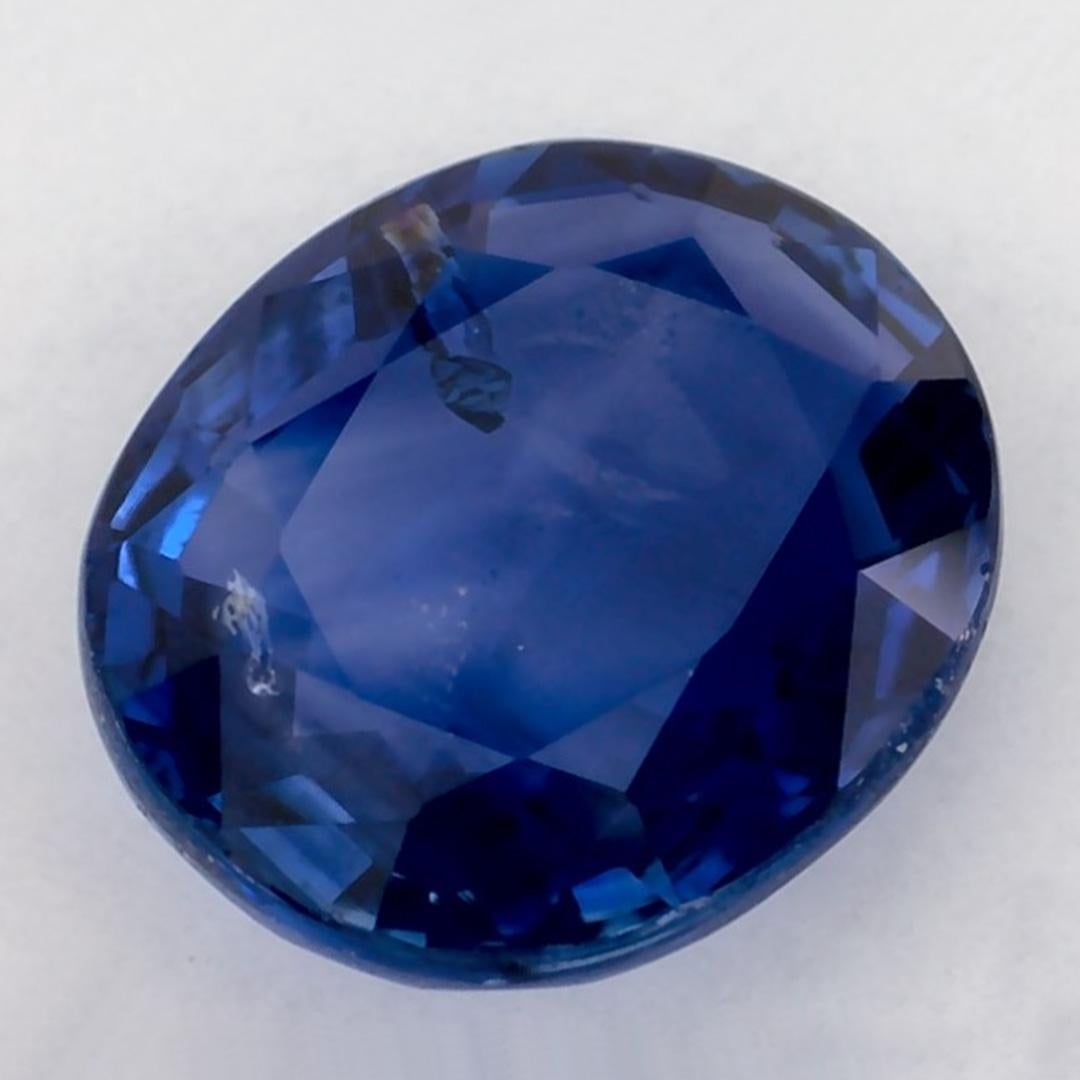 Taille ovale 1.73 Ct Blue Sapphire Oval Loose Gemstone (pierre précieuse en vrac) en vente