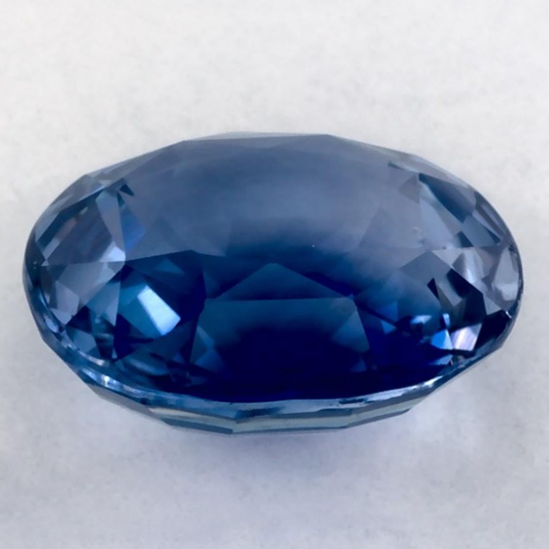 1.73 Ct Blue Sapphire Oval Loose Gemstone In New Condition For Sale In Fort Lee, NJ