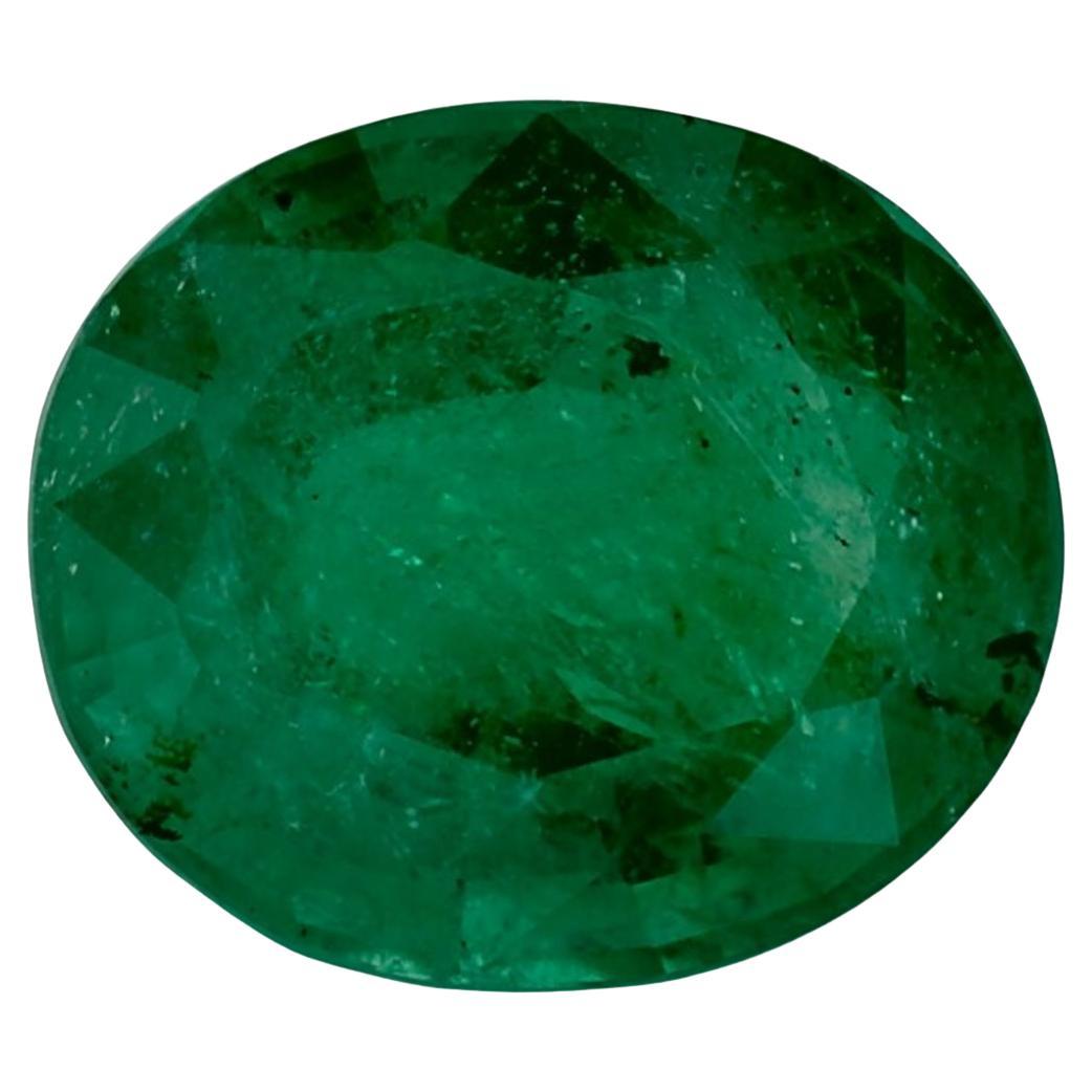 1.73 Ct Emerald Oval Loose Gemstone (pierre précieuse en vrac)