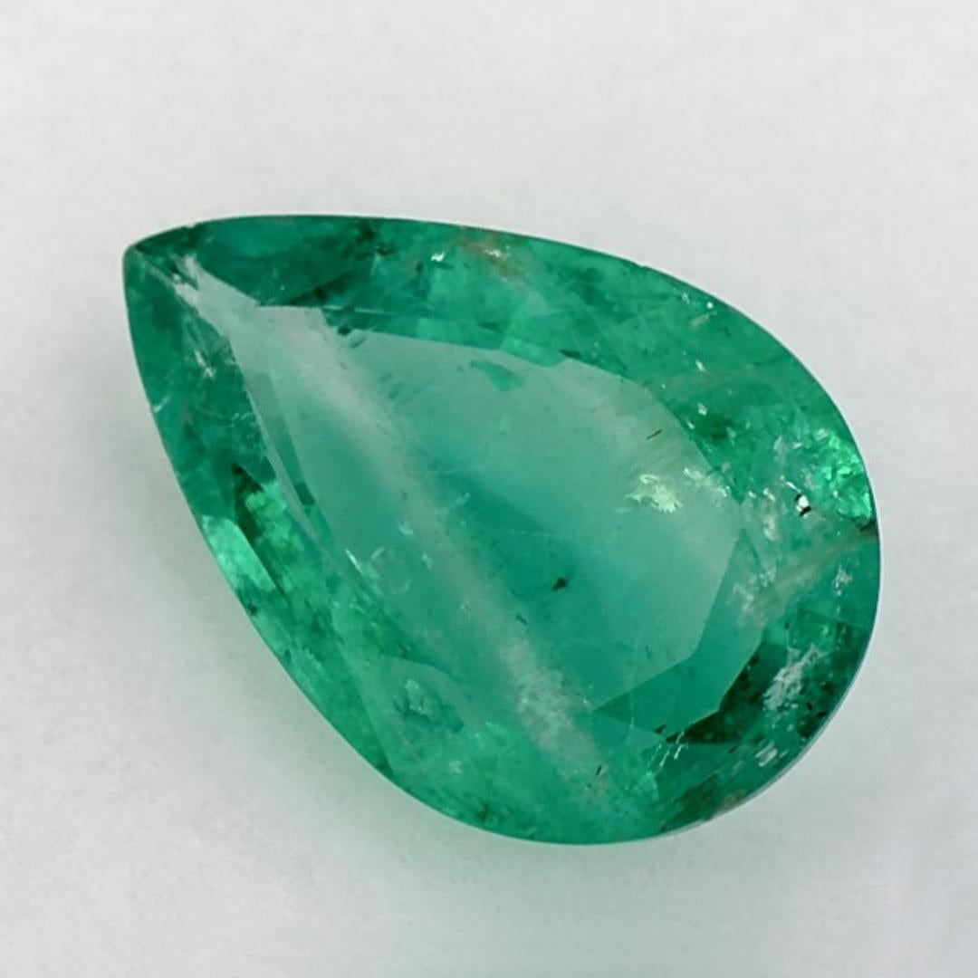 Taille poire 1.73 Ct Emerald Pear Loose Gemstone (pierre précieuse en vrac)