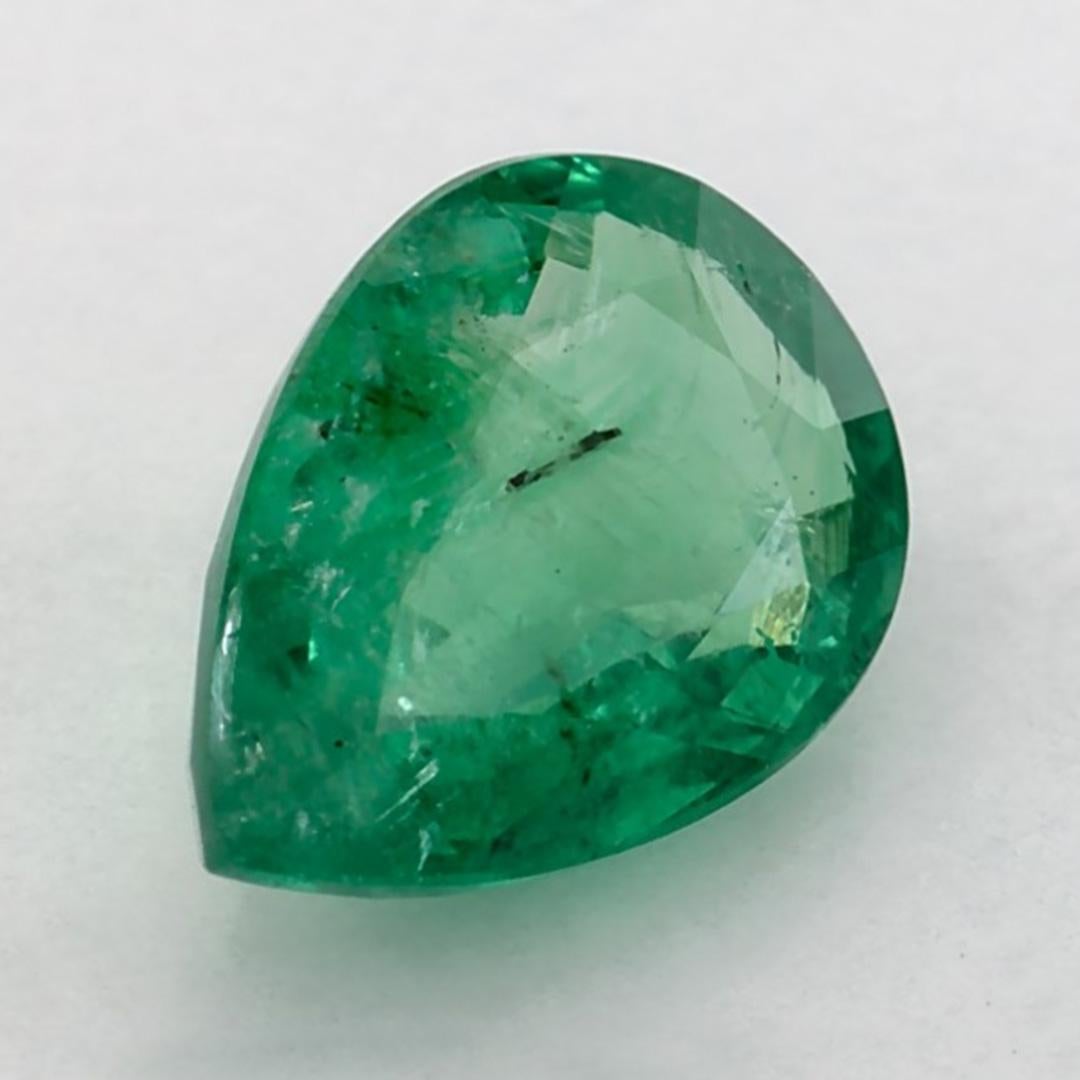 1.73 Karat Smaragd Birne Loser Edelstein (Tropfenschliff) im Angebot