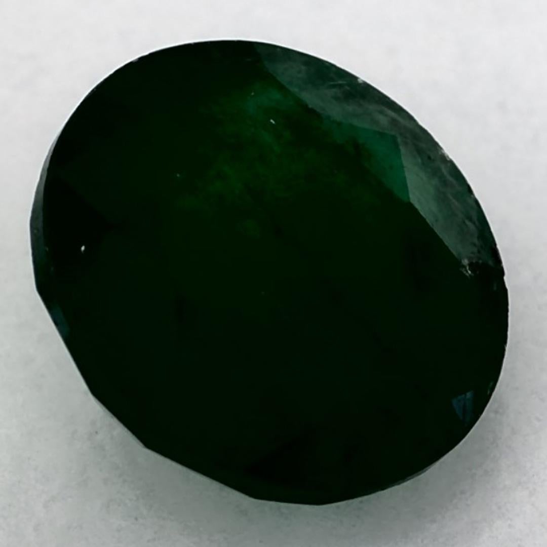 Round Cut 1.73 Ct Emerald Round Loose Gemstone