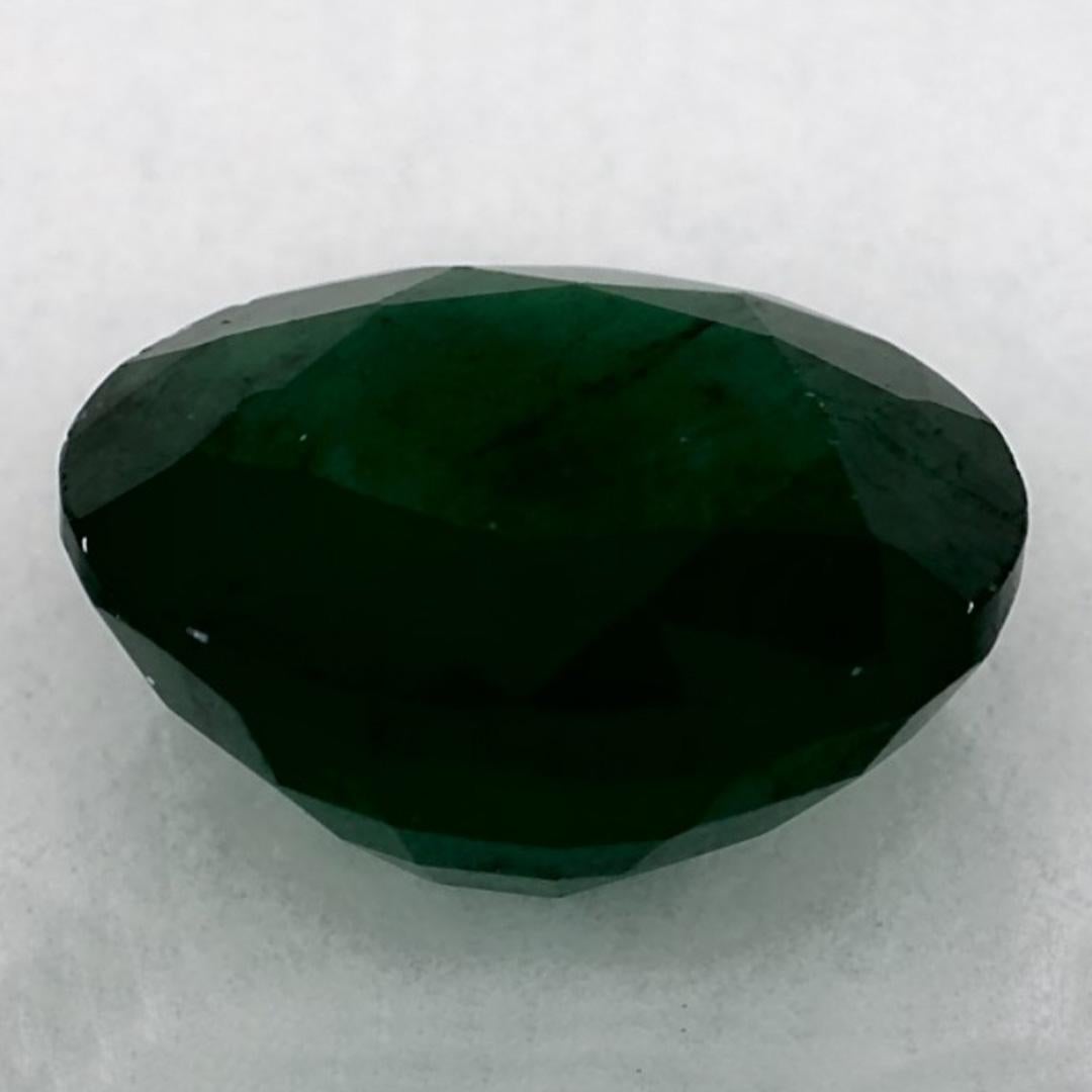 1.73 Ct Emerald Round Loose Gemstone In New Condition In Fort Lee, NJ