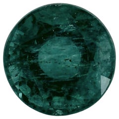 Gema suelta redonda esmeralda de 1.73 ct