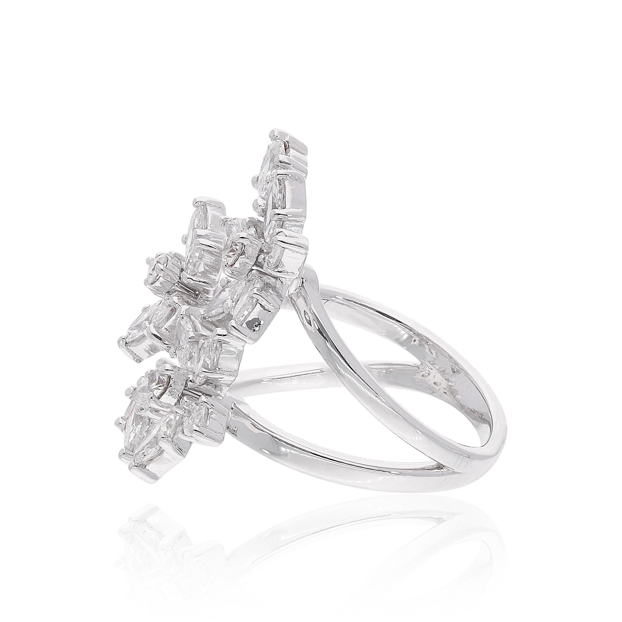Item Code :- SER-22308
Gross Wt. :- 6.31 gm
18k White Gold Wt. :-5.96 gm
Natural Diamond Wt. :- 1.73 Ct. ( AVERAGE DIAMOND CLARITY SI1-SI2 & COLOR H-I )
Ring Size :- 7 US & All size available

✦ Sizing
.....................
We can adjust most items