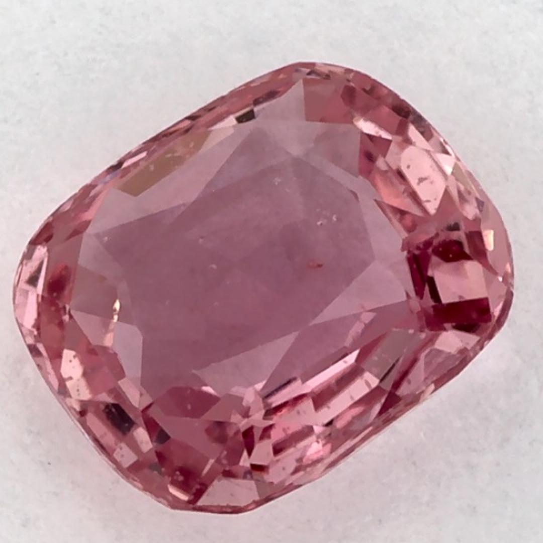 1.73 carati di zaffiro rosa a cuscino, gemma sciolta in vendita 3
