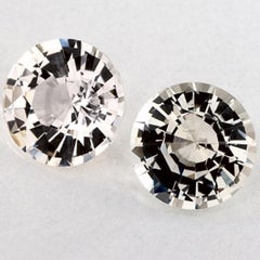 Piedra suelta de zafiro rosa redondo de 1.73 qt