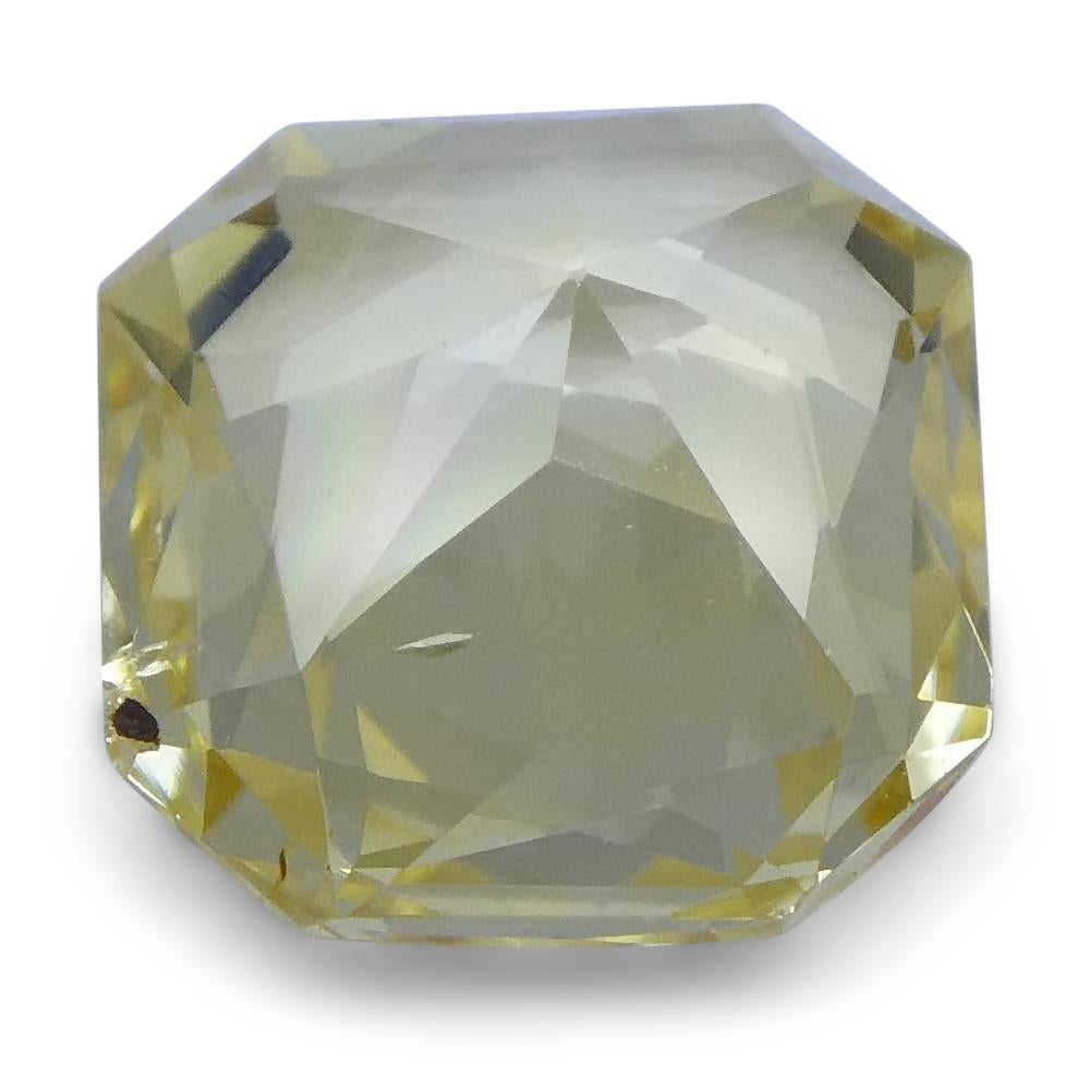 Women's or Men's 1.73 Carat Yellow Sapphire Octagonal GIA Certified Unheated, Sri Lanka For Sale
