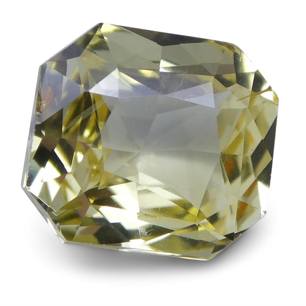 Saphir jaune octogonal 1,73 carat, certifié GIA, non chauffé, Sri Lanka en vente 2