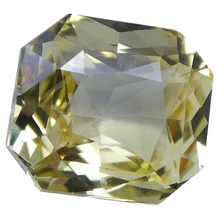 Saphir jaune octogonal 1,73 carat, certifié GIA, non chauffé, Sri Lanka en vente