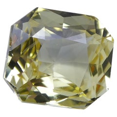 1.73 ct Yellow Sapphire Octagonal GIA Certified Unheated, Sri Lanka