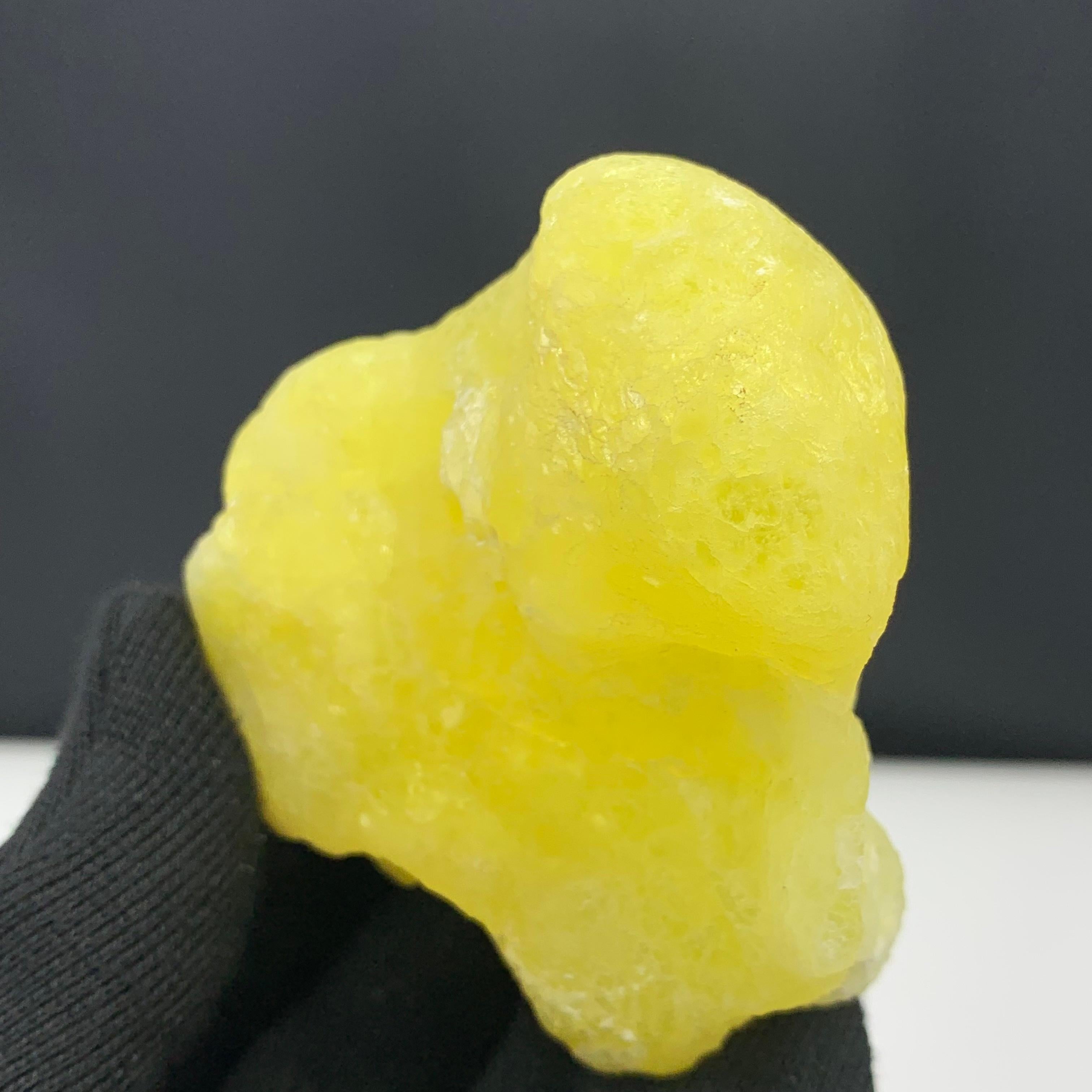 173 Gram Adorable Lemon Yellow Brucite In Botryoidal Rounded Habit From Pakistan For Sale 5