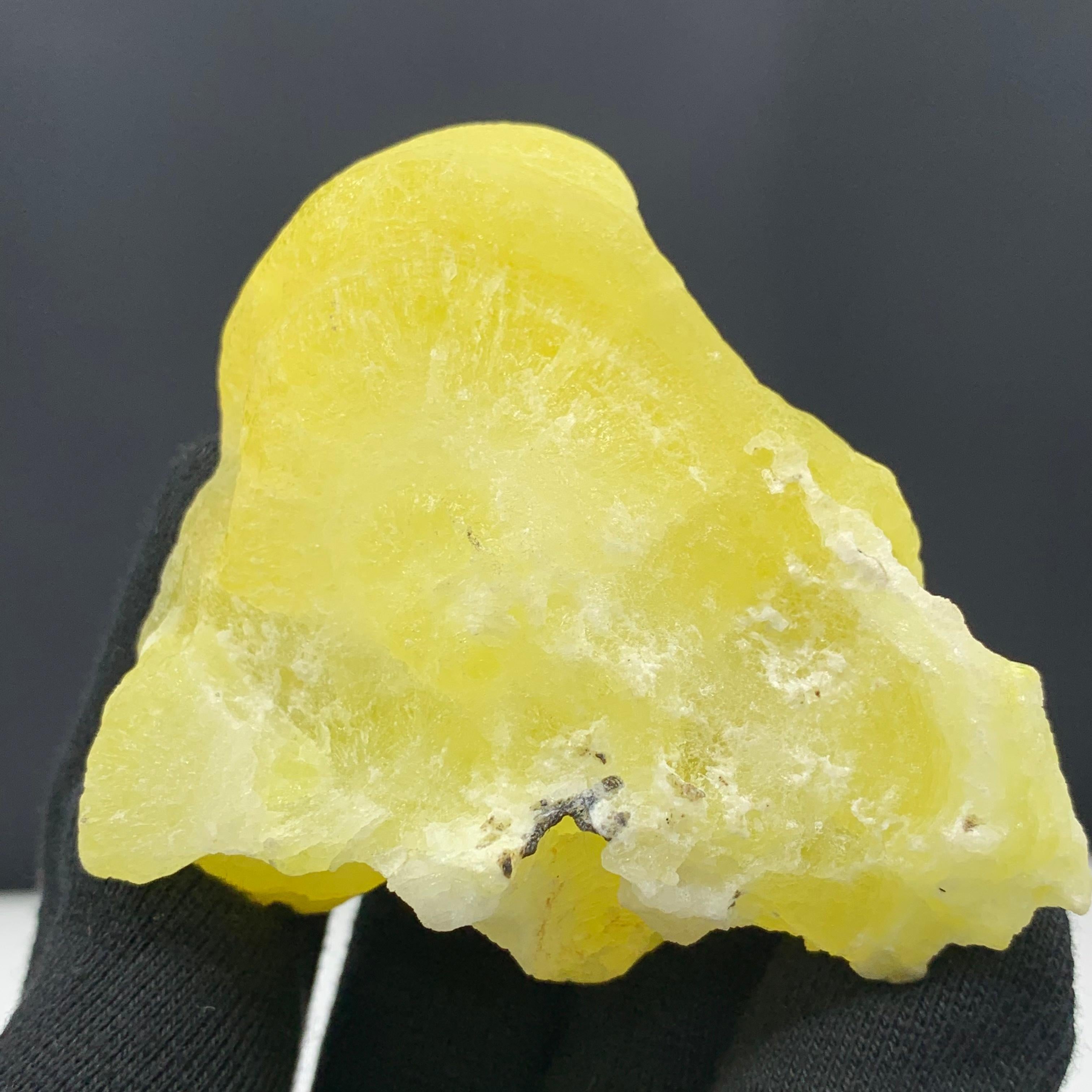 173 Gram Adorable Lemon Yellow Brucite In Botryoidal Rounded Habit From Pakistan For Sale 6