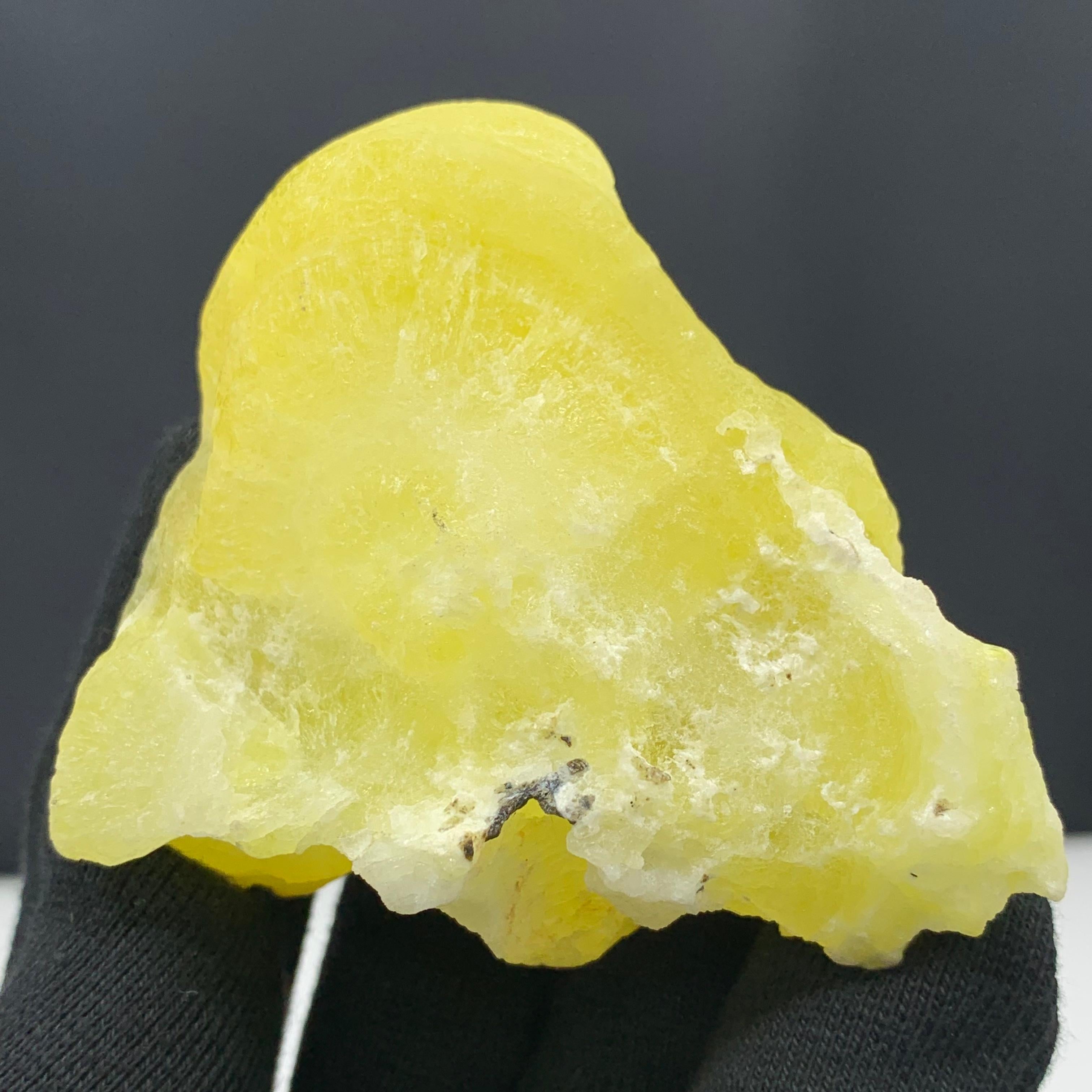 173 Gram Adorable Lemon Yellow Brucite In Botryoidal Rounded Habit From Pakistan For Sale 7