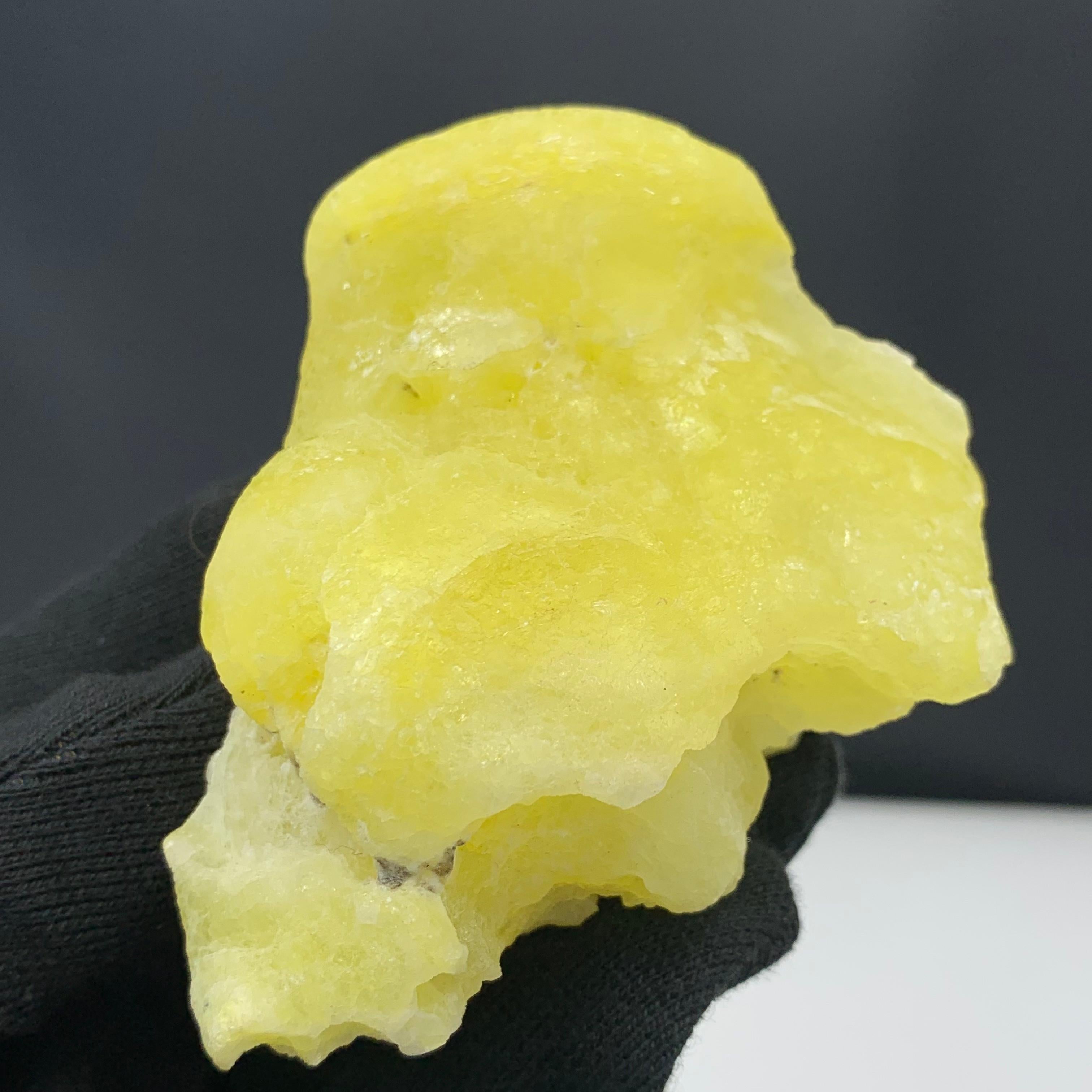 Other 173 Gram Adorable Lemon Yellow Brucite In Botryoidal Rounded Habit From Pakistan For Sale