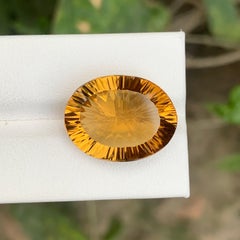 17.30 Carat Natural Loose Citrine Oval Shape Gemstone