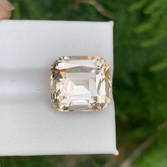 17.30 Carat Natural Loose Golden Topaz Stone Cushion Cut Pakistani Gemstone