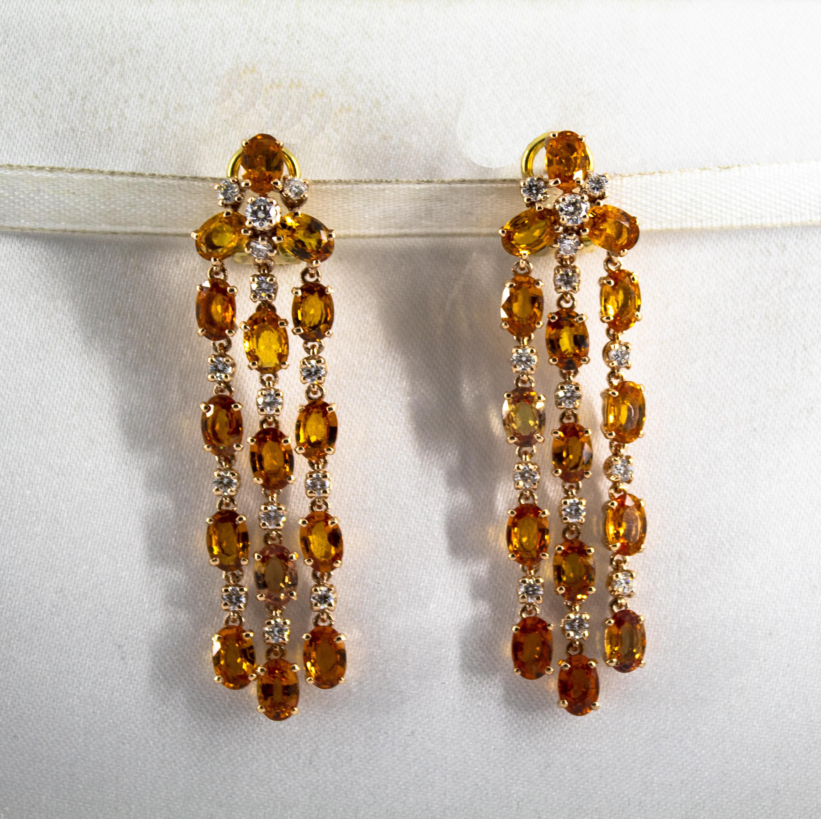 These Clip-On Earrings are made of 14K Yellow Gold with 18K Yellow Gold Clips.
These Earrings have 1.40 Carats of Diamonds.
These Earrings have 17.30 Carats of Yellow Sapphires.
All our Earrings have pins for pierced ears but we can change the