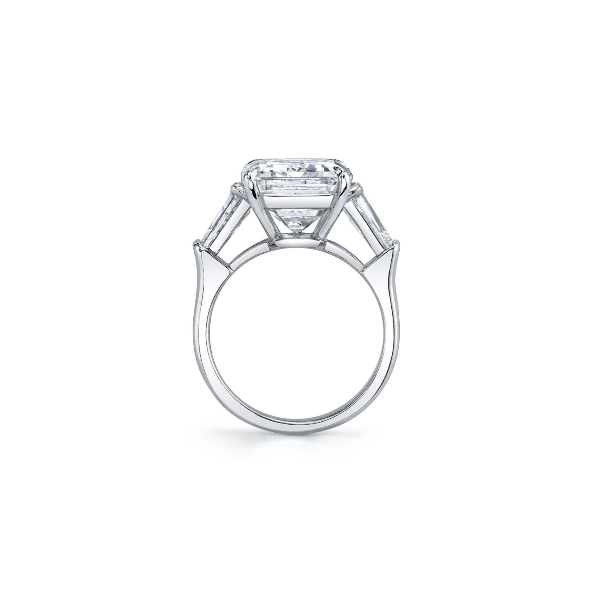 Emerald Cut 17.32 Carat Emerald-Cut Diamond Ring  Type IIA  D Color, Flawless Clarity For Sale