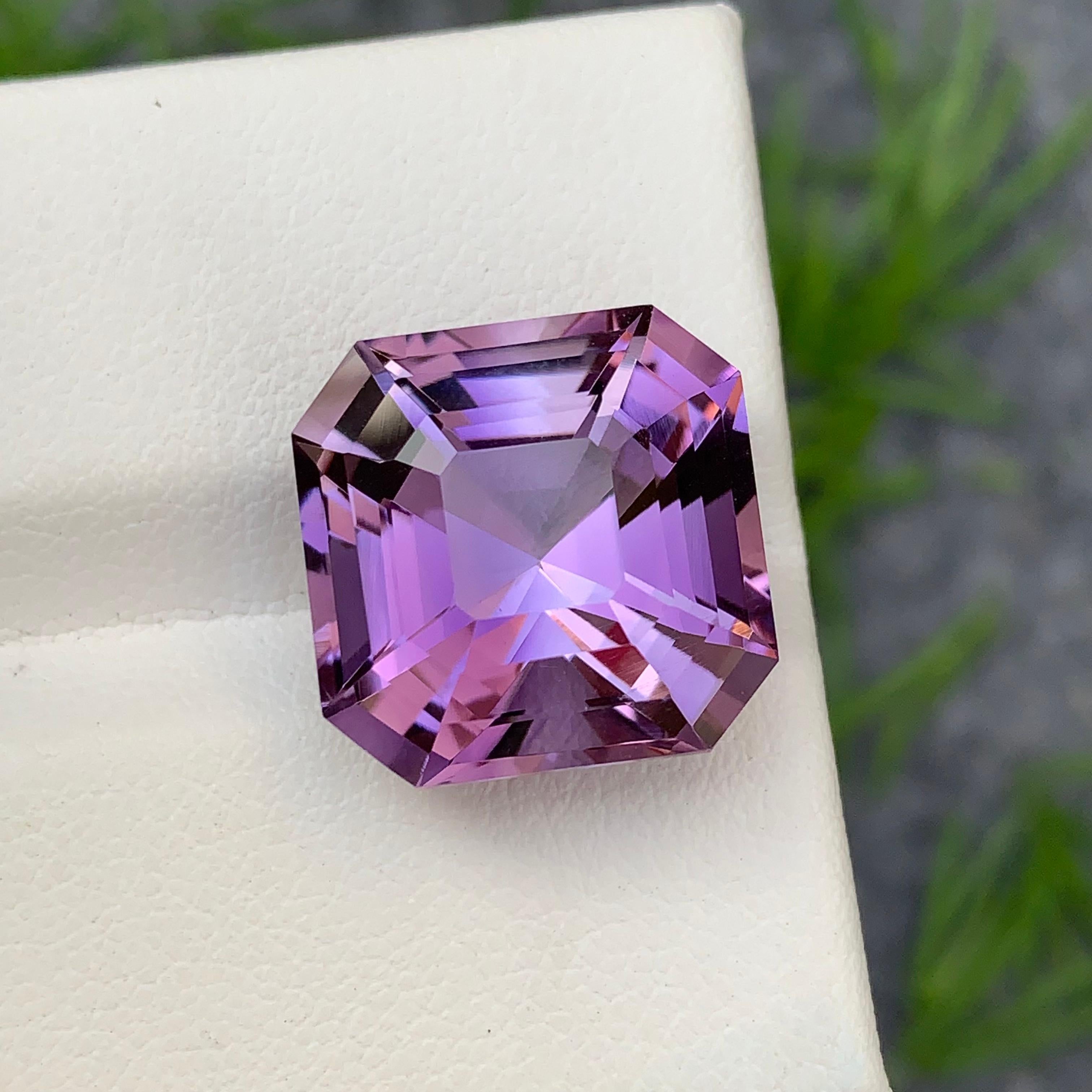 17.35 Carat Natural Loose Purple Amethyst Asscher Cut for Jewelry Making In New Condition In Peshawar, PK