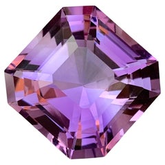 17.35 Carat Natural Loose Purple Amethyst Asscher Cut for Jewelry Making