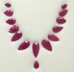 173.59 Carats Ruby Mozambique Pear Faceted Cut stone Layout Heated Natural Gem