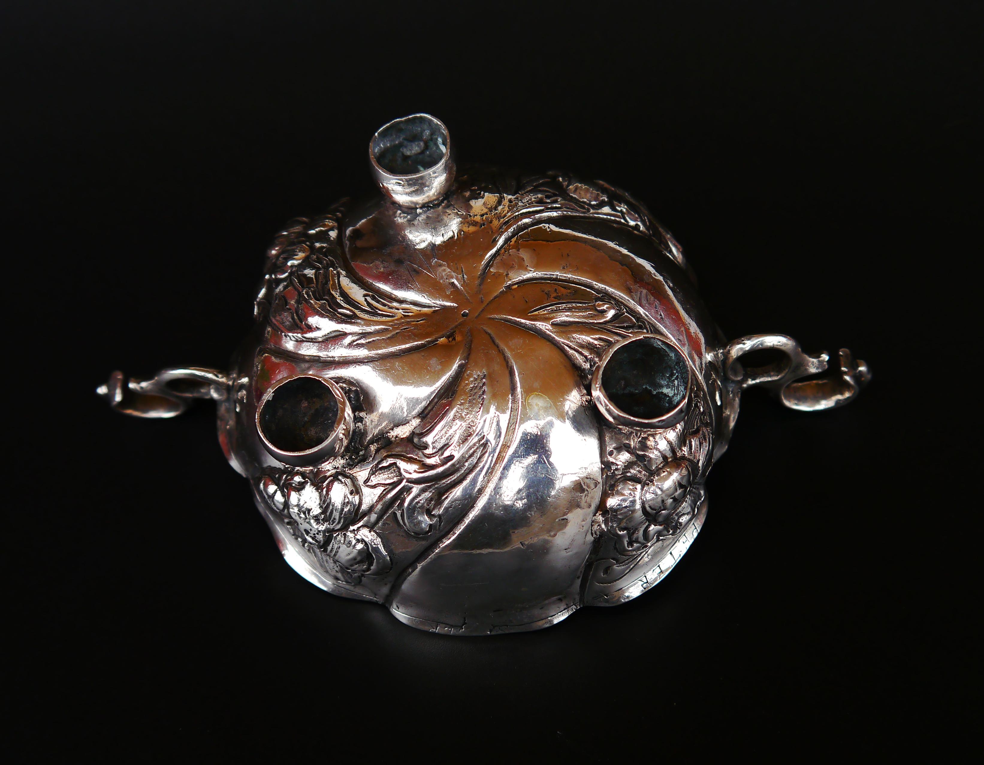 1737 Danish Floral Bowl solid Silver / 135 gr For Sale 4