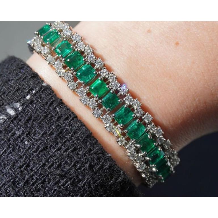 17.39 carat emerald EC bracelet For Sale 1