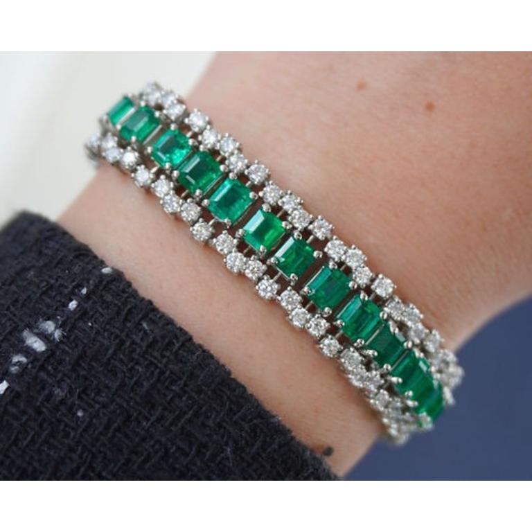 17.39 carat emerald EC bracelet For Sale 2
