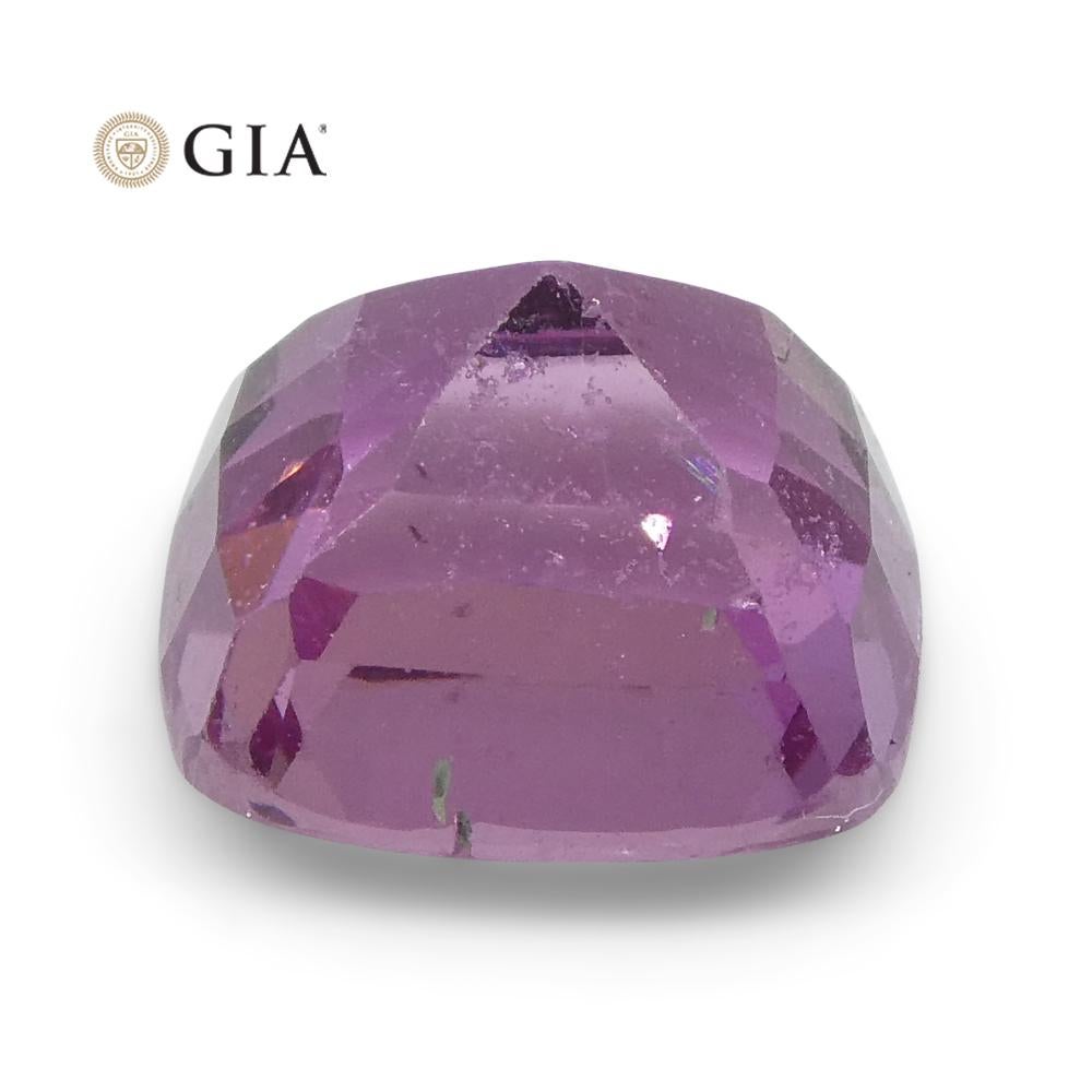 1.73 Carat Cushion Purple-Pink Sapphire GIA Certified Madagascar For Sale 7