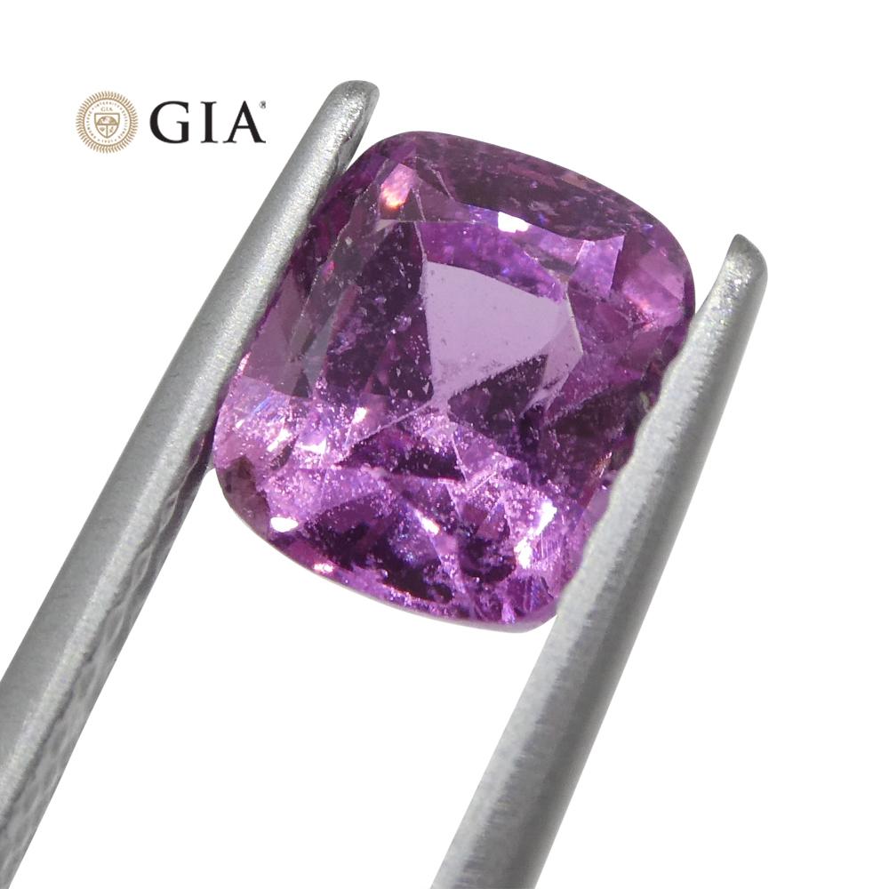 This is a stunning GIA Certified Sapphire

 

The GIA report reads as follows:

GIA Report Number: 6224463047
Shape: Cushion
Cutting Style:
Cutting Style: Crown: Brilliant Cut
Cutting Style: Pavilion: Step Cut
Transparency: Transparent
Color: