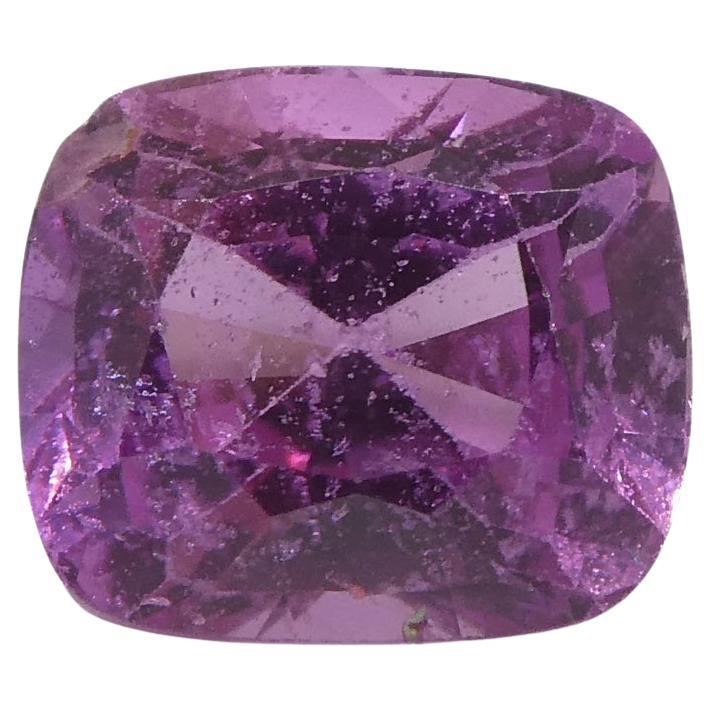 1.73 Carat Cushion Purple-Pink Sapphire GIA Certified Madagascar For Sale 8