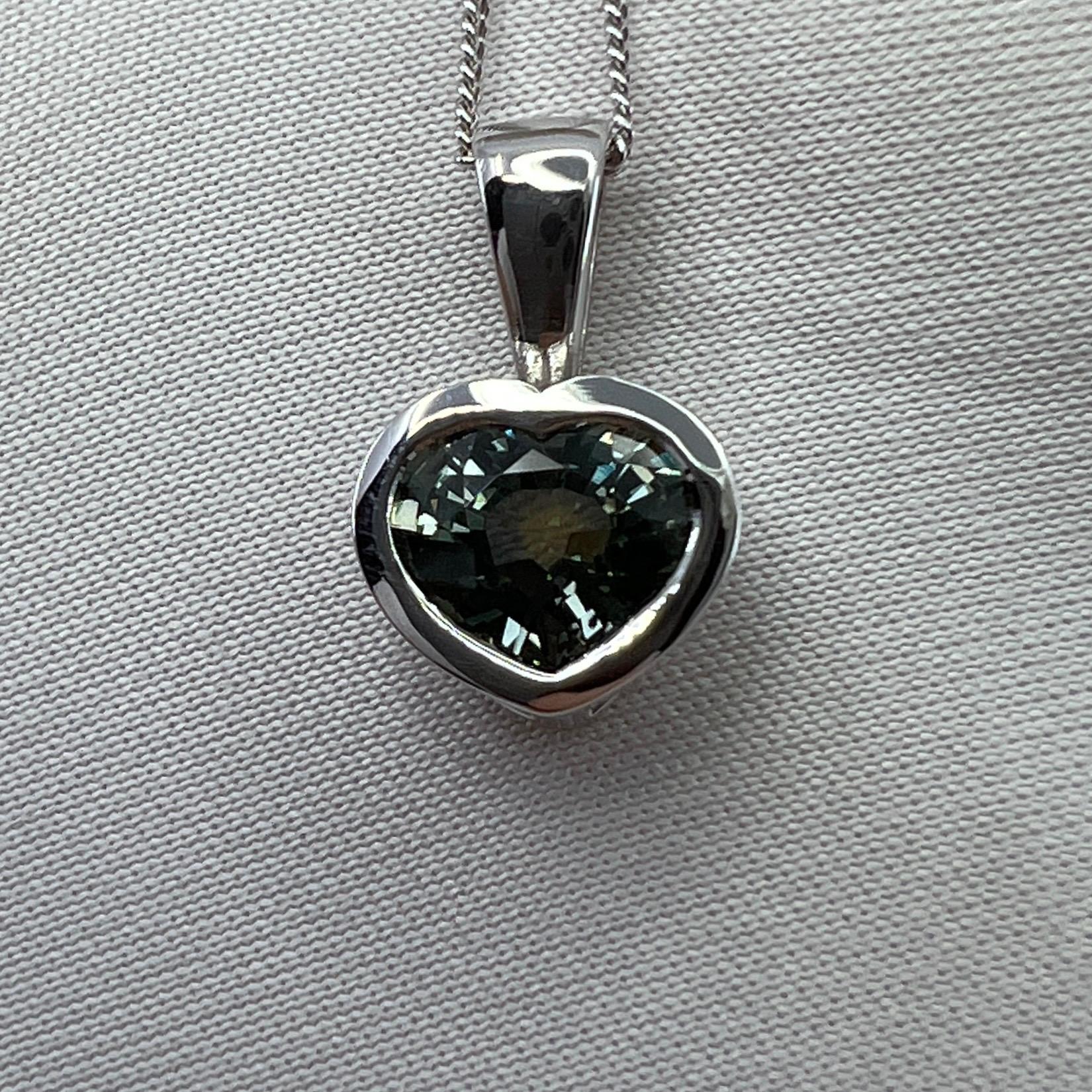 Rare Colour Change Heart Cut Sapphire 18k White Gold Solitaire Pendant

A fine IGI certified 1.73 carat untreated sapphire with stunning colour change effect. Changing colour depending on the light its viewed in. Very rare for natural gemstones,