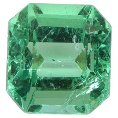 1.73ct Octagonal/Emerald Green Emerald GIA Certified Colombia (Émeraude verte octogonale certifiée par la GIA)  