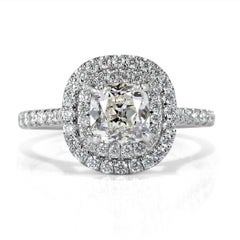 1.73ct Old Mine Cut Diamond Engagement Ring