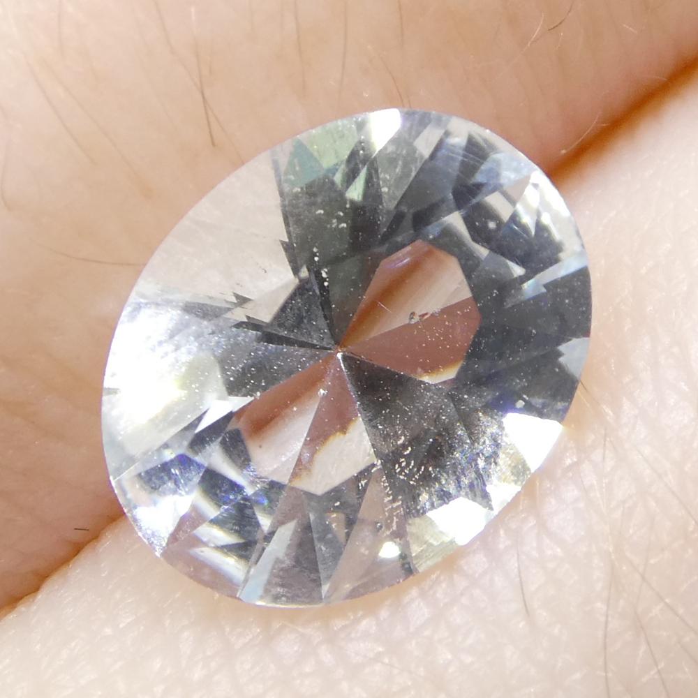 1,73ct Acquamarina blu ovale del Brasile non riscaldata in vendita 7