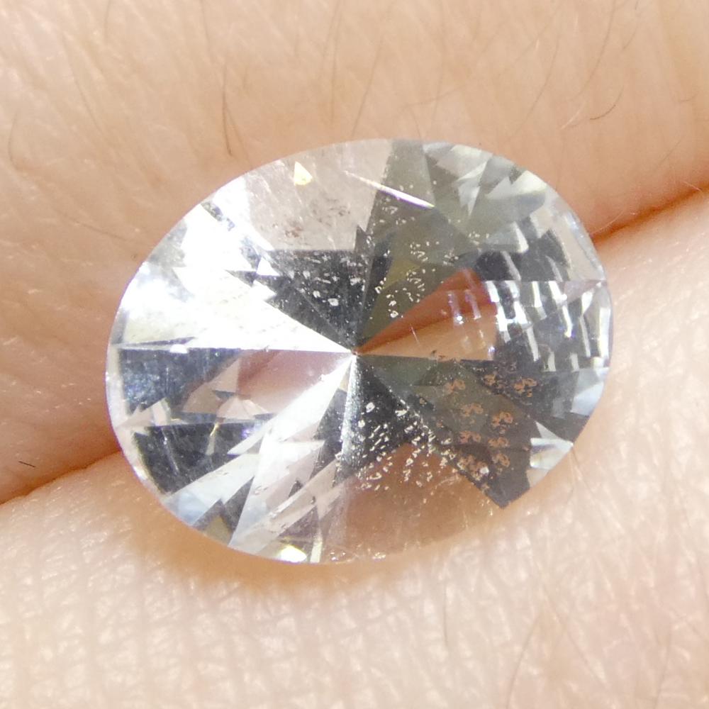 1,73ct Acquamarina blu ovale del Brasile non riscaldata in vendita 8