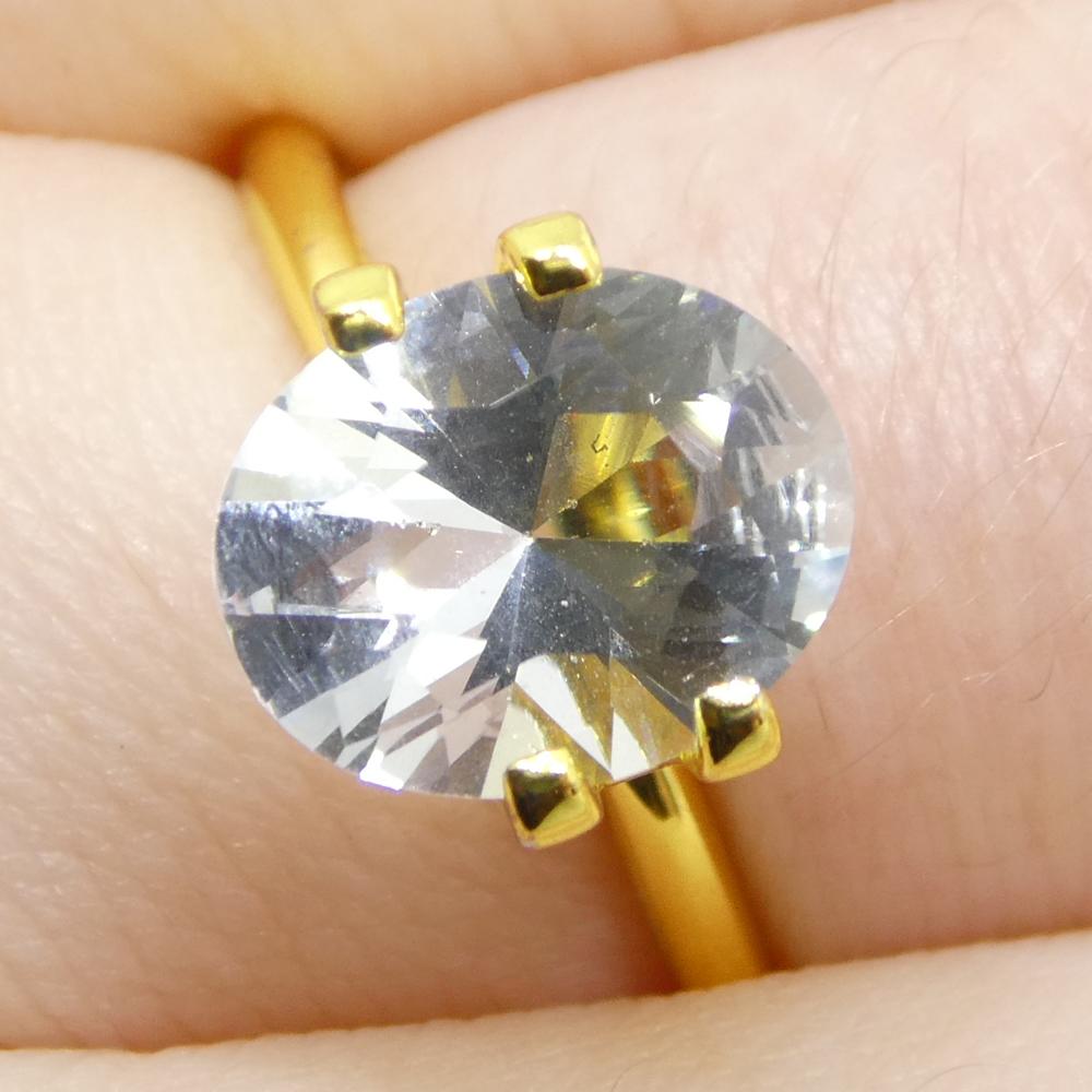 Taglio brillante 1,73ct Acquamarina blu ovale del Brasile non riscaldata in vendita