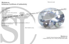 1.73ct Oval Blue Aquamarine from Brazil Unheated