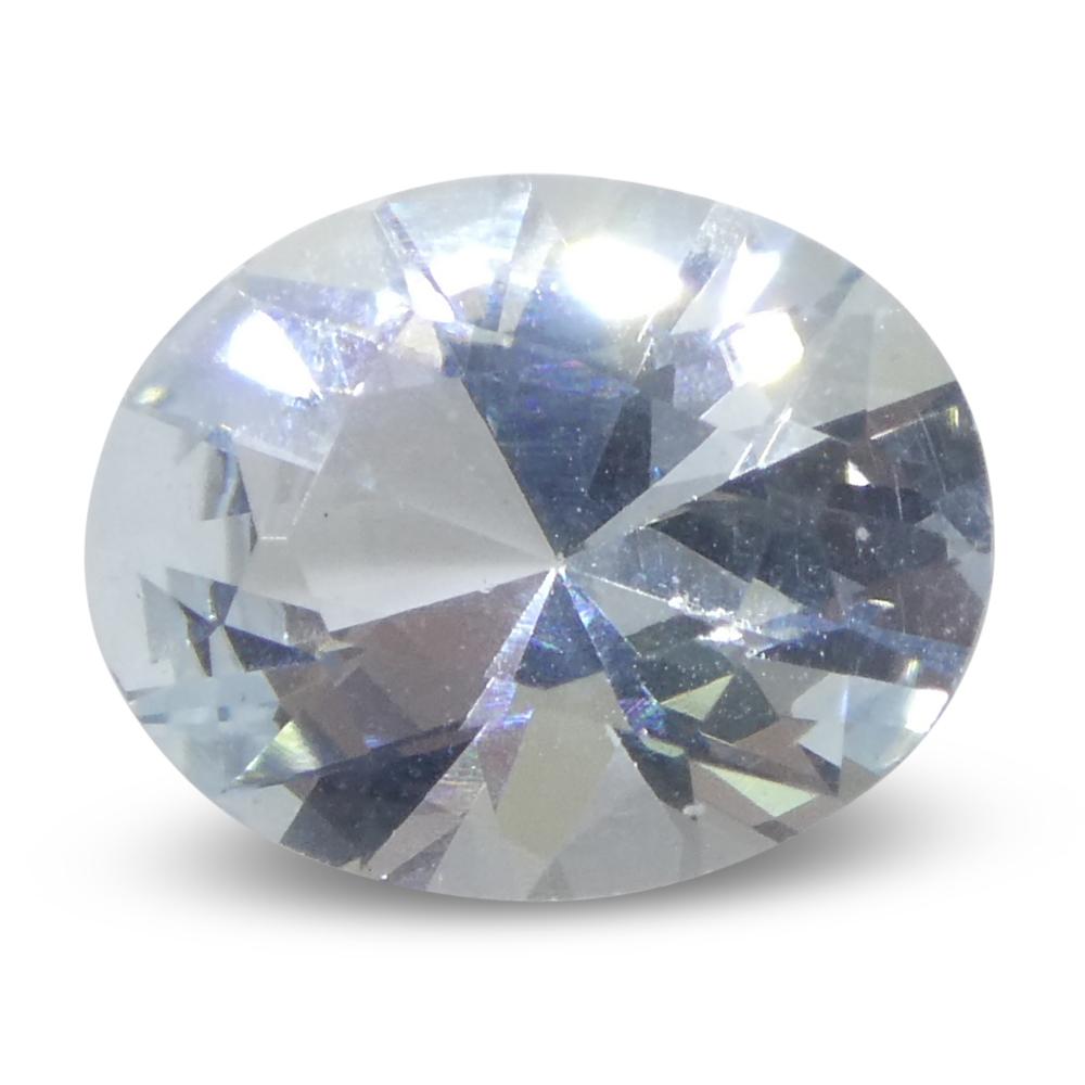 1,73ct Acquamarina blu ovale del Brasile non riscaldata in vendita 1