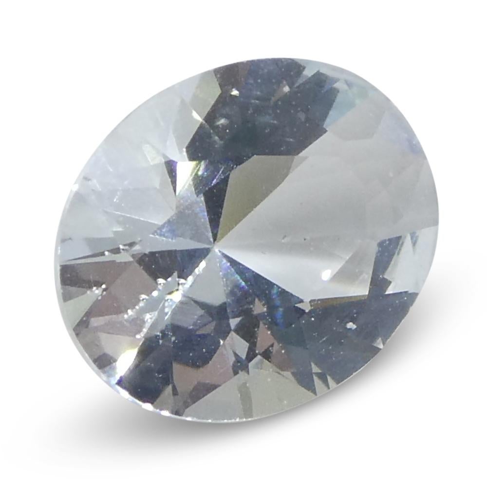 1,73ct Acquamarina blu ovale del Brasile non riscaldata in vendita 4