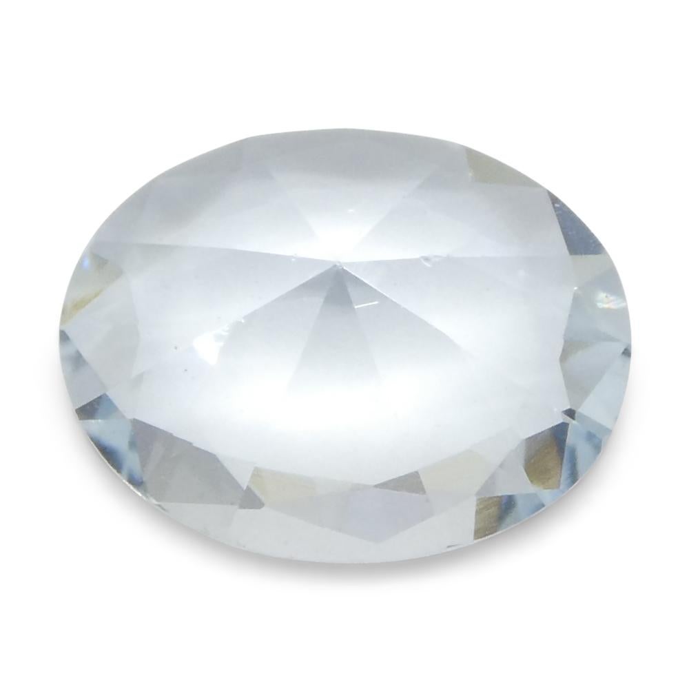 1,73ct Acquamarina blu ovale del Brasile non riscaldata in vendita 5