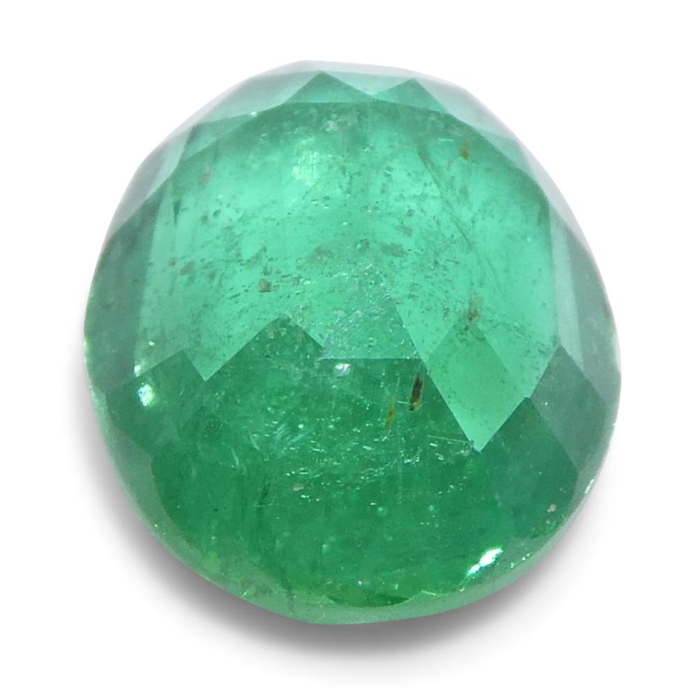 1.73ct Oval Green Emerald from Zambia For Sale 5